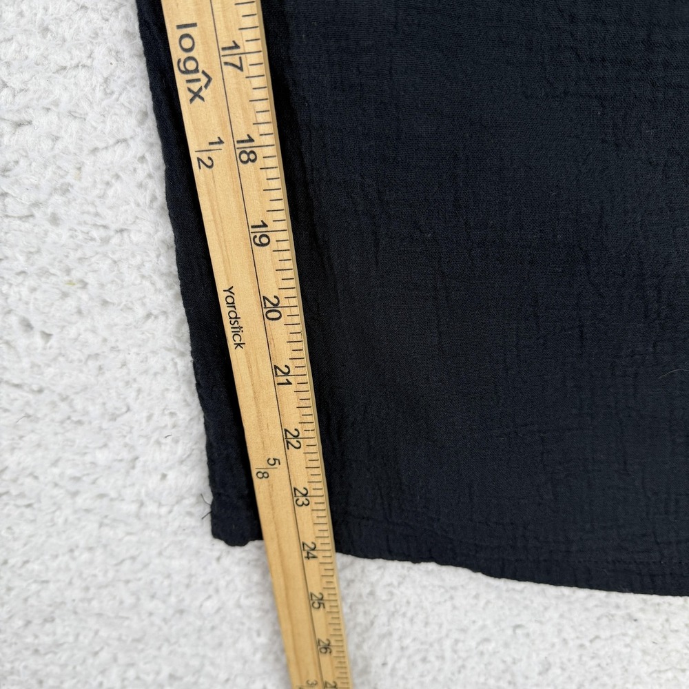 Hurley Pants Womens Small Black Cotton Crepe Wide Leg Elastic Waist Sweatpants - Picture 7 of 9